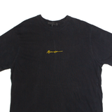MENACE Mens T-Shirt Black Crew Neck XL