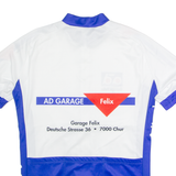 CUORE Full Zip Cycling Mens Jersey White High Neck M