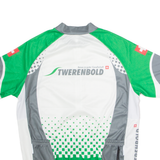 TWERENBOLD Full Zip Cycling Mens Jersey White High Neck L