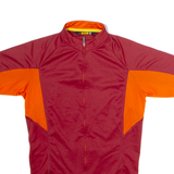 MAVIC Full Zip Cycling Mens Jersey Maroon High Neck S