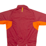 MAVIC Full Zip Cycling Mens Jersey Maroon High Neck S
