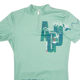 AGU SPORT Cycling Mens Jersey Green 1/4 Zip L