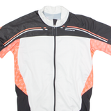 GIORDANA Full Zip Cycling Womens Jersey White High Neck L