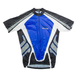 BRUNEX Cycling Mens Jersey Blue 1/2 Zip L