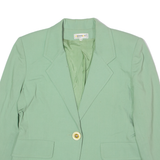 DONA PIU Womens Blazer Jacket Green Wool 90s UK 18