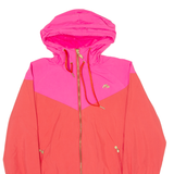 NIKE Air Mens Windbreaker Jacket Red Hooded Colourblock S