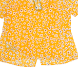 SELECTED FEMME Womens Printed Top Yellow Floral UK 8