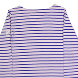 JOULES Womens Printed Top Pink Long Sleeve Striped UK 10