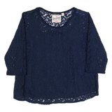 SUPERDRY Womens Top Blue 3/4 Sleeve XS