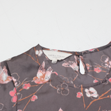 LAURA ASHLEY Womens Printed Top Brown Floral UK 8
