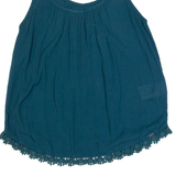 SUPERDRY Womens Camisole Top Blue V-Neck Sleeveless Viscose XS