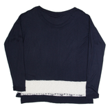 FRENCH CONNECTION Womens Oversized Top Blue Long Sleeve S