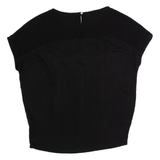 UNITED COLORS OF BENETTON Womens Top Black Viscose XS