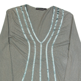 DKNY Womens Top Green Long Sleeve M