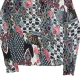 PHASE EIGHT Womens Printed Shirt Black Collared Long Sleeve Crazy Pattern M