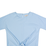 COAST Front Tie Womens Top Blue UK 14
