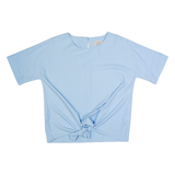 COAST Front Tie Womens Top Blue UK 14