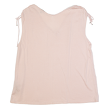 MASSIMO DUTTI Womens Vest Pink V-Neck Sleeveless L