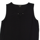 MASSIMO DUTTI Womens Vest Black Sleeveless L