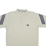 ADIDAS Mens Polo Shirt Beige L