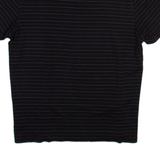 CALVIN KLEIN Mens Polo Shirt Black Striped L
