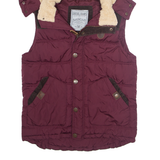 DIESEL Womens Gilet Purple Hooded M