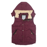 DIESEL Womens Gilet Purple Hooded M