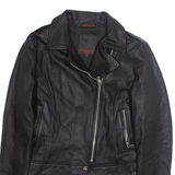 FROCCELLA Womens Biker Jacket Black Faux Leather M