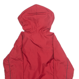 NIKE Womens Rain Jacket Red Hooded S