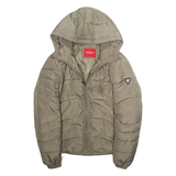 GUESS Womens Puffer Coat Green Hooded M