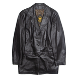MODAS Mens Jacket Black Faux Leather L
