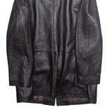 MODAS Mens Jacket Black Faux Leather L
