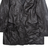 VERA PELLE Mens Jacket Black Faux Leather 2XL