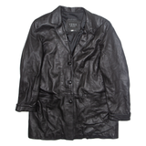 VERA PELLE Mens Jacket Black Faux Leather 2XL