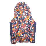 COLUMBIA Womens Puffer Coat Blue Nylon Hooded Crazy Pattern L