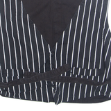 CHEF WEAR Mens Waistcoat Black Striped XS