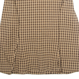 Womens Blazer Jacket Beige Wool Crazy Pattern L
