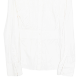 ZARA Womens Shirt Cream Collared Long Sleeve XS