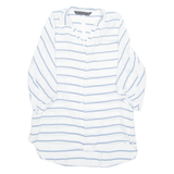 ZARA Hi-low Womens Printed Shirt White Collared Striped XS