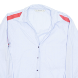 ZARA Womens Shirt Blue Collared Long Sleeve M