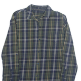 ZARA Womens Printed Shirt Blue Collared Long Sleeve Plaid XS