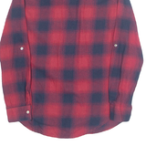 ZARA Womens Printed Shirt Red Collared Long Sleeve Plaid XS