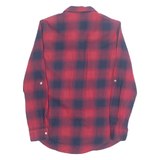 ZARA Womens Printed Shirt Red Collared Long Sleeve Plaid XS