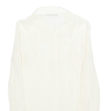 ZARA Womens Shirt Cream Collared Long Sleeve S