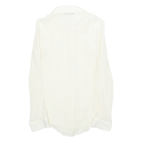 ZARA Womens Shirt Cream Collared Long Sleeve S