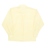 DANIELLA Womens Shirt Yellow Collared Long Sleeve S