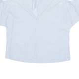 ZARA Womens Printed Blouse Blue Collared Striped S