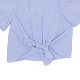 ZARA Womens Printed Blouse Blue Striped L