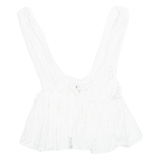 ZARA TRF Cropped Womens Top White V-Neck Sleeveless XS