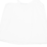 ZARA Womens Camisole Vest White Button Neck Sleeveless S